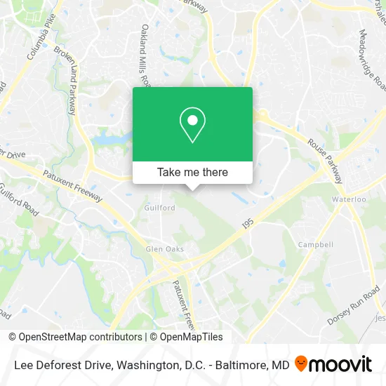 Lee Deforest Drive map
