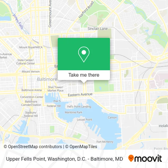 Upper Fells Point map