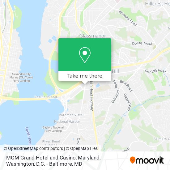 Mapa de MGM Grand Hotel and Casino, Maryland