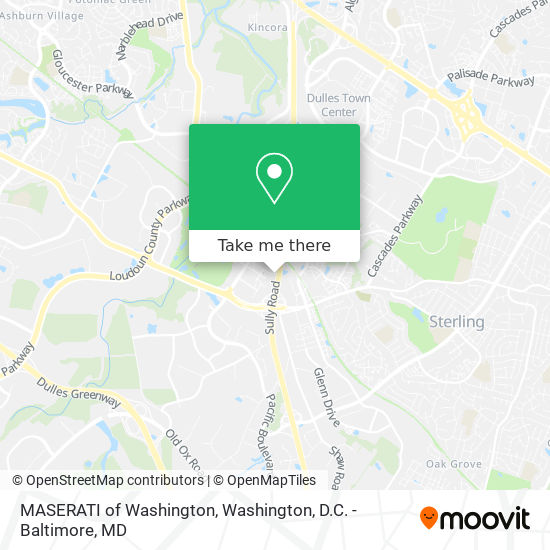 MASERATI of Washington map