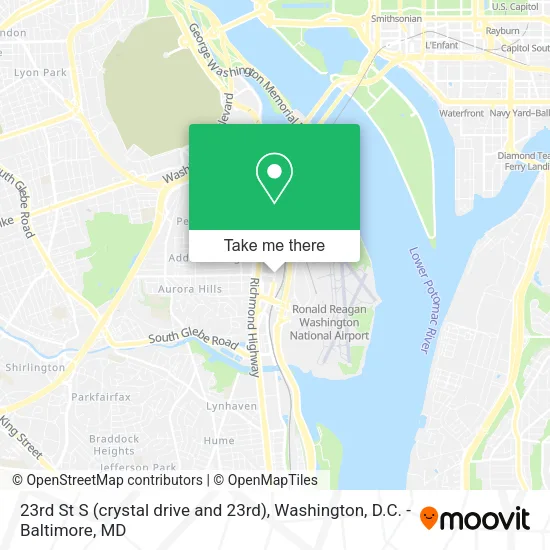 Mapa de 23rd St S (crystal drive and 23rd)