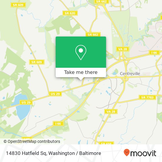 Mapa de 14830 Hatfield Sq, Centreville, VA 20120