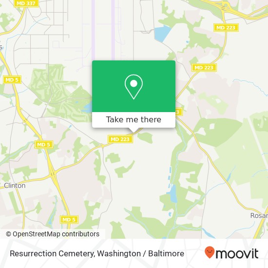 Resurrection Cemetery, 8000 Woodyard Rd map