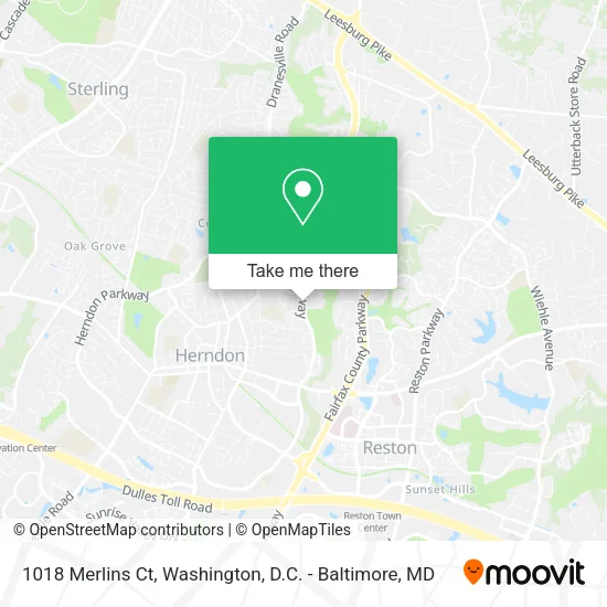 Mapa de 1018 Merlins Ct