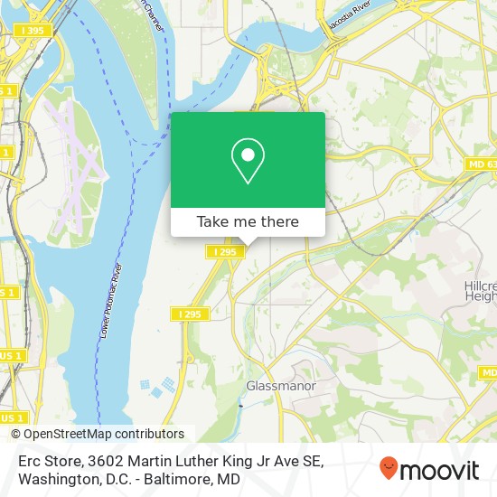 Mapa de Erc Store, 3602 Martin Luther King Jr Ave SE