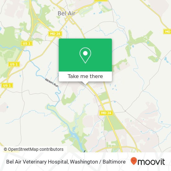 Mapa de Bel Air Veterinary Hospital, 1501 S Tollgate Rd