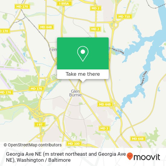 Mapa de Georgia Ave NE (m street northeast and Georgia Ave NE), Glen Burnie, MD 21060