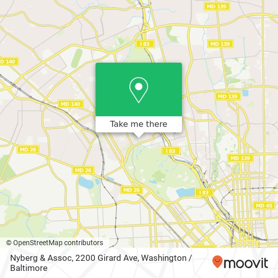 Mapa de Nyberg & Assoc, 2200 Girard Ave