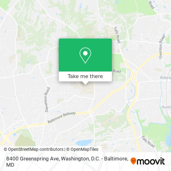 8400 Greenspring Ave map