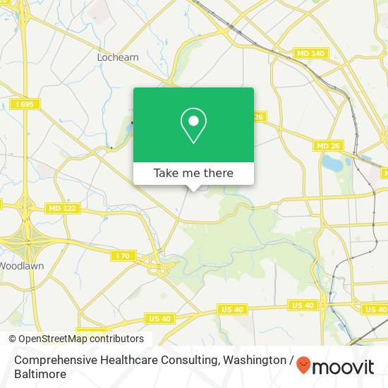 Mapa de Comprehensive Healthcare Consulting, 5029 Wetheredsville Rd
