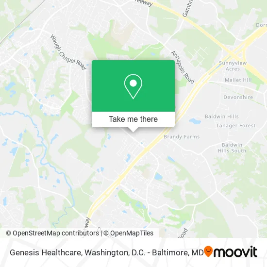 Genesis Healthcare, 1219 Waugh Chapel Rd map