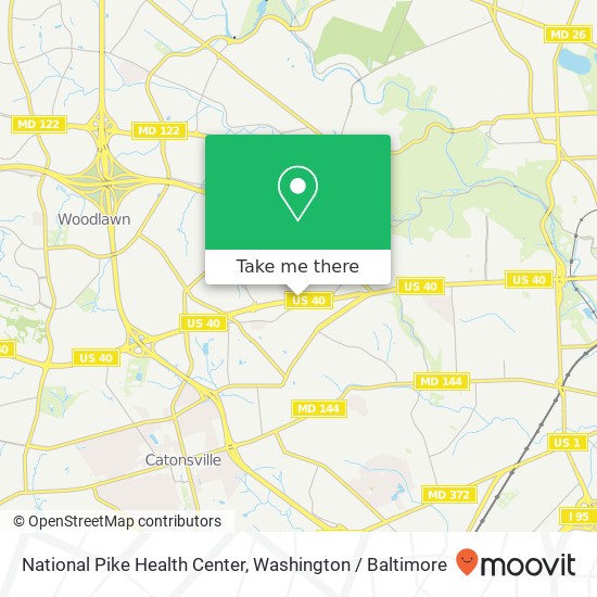 National Pike Health Center, 5202 Baltimore National Pike map