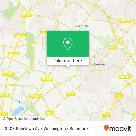 3403 Roselawn Ave, Baltimore, MD 21214 map