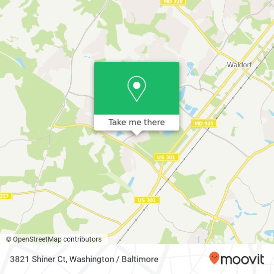 Mapa de 3821 Shiner Ct, Waldorf, MD 20603