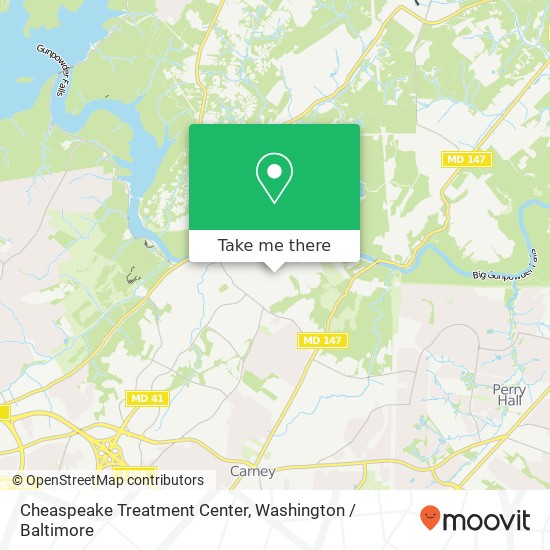 Mapa de Cheaspeake Treatment Center, 9700 Old Harford Rd