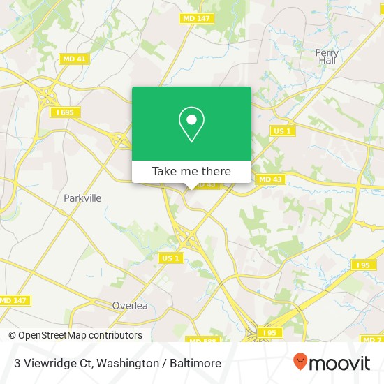 Mapa de 3 Viewridge Ct, Nottingham, MD 21236