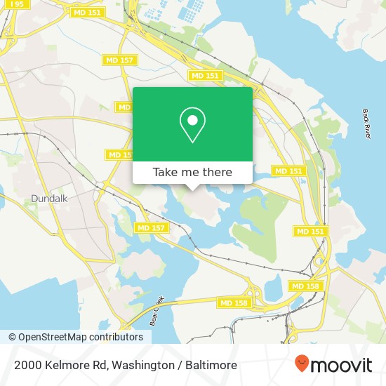 Mapa de 2000 Kelmore Rd, Dundalk, MD 21222