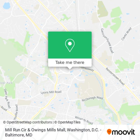 Mill Run Cir & Owings Mills Mall map
