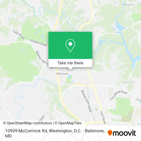 10909 McCormick Rd map
