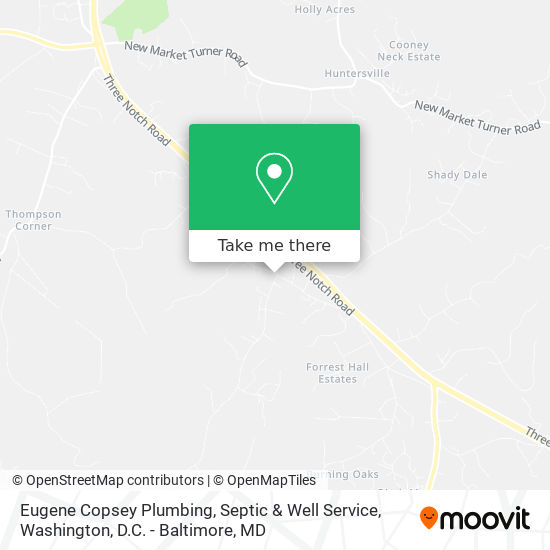 Eugene Copsey Plumbing, Septic & Well Service map