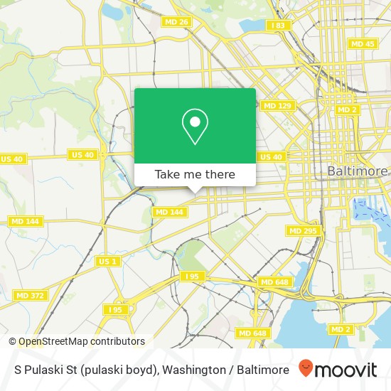 Mapa de S Pulaski St (pulaski boyd), Baltimore, MD 21223