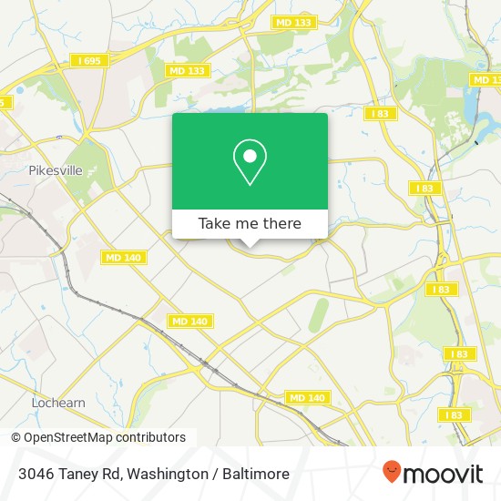 Mapa de 3046 Taney Rd, Baltimore, MD 21209