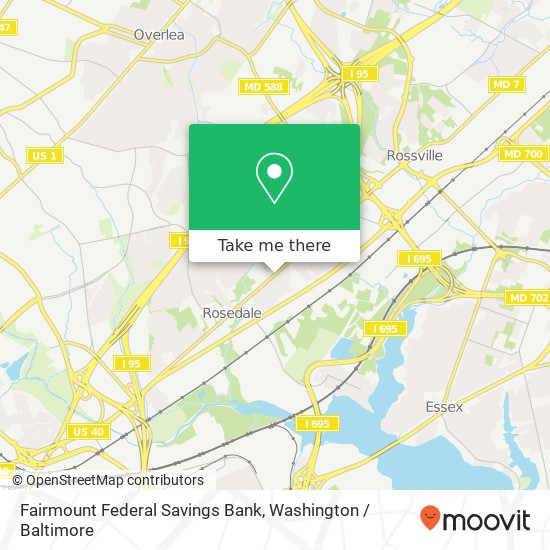 Fairmount Federal Savings Bank, 8201 Philadelphia Rd map