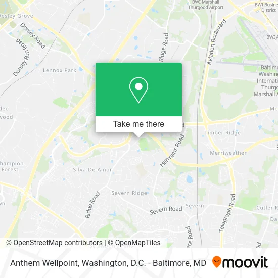 Anthem Wellpoint map