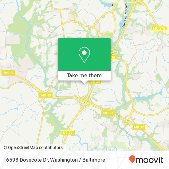 6598 Dovecote Dr, Columbia, MD 21044 map