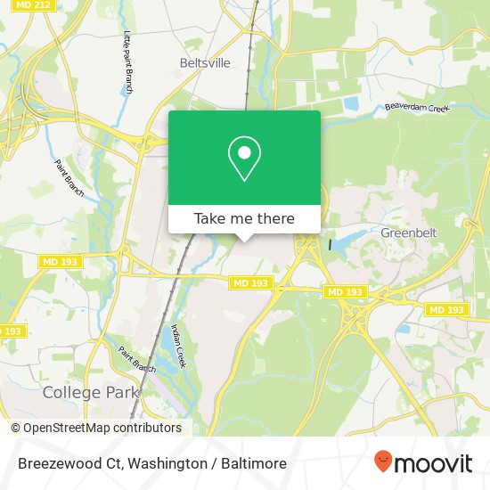 Breezewood Ct, Greenbelt, MD 20770 map