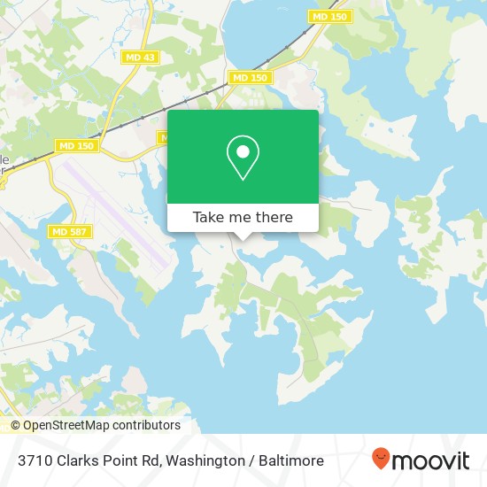 3710 Clarks Point Rd, Middle River (BALTIMORE), MD 21220 map
