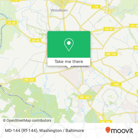 MD-144 (RT-144), Catonsville (BALTIMORE), MD 21228 map