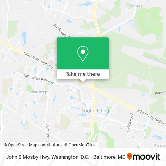 John S Mosby Hwy map