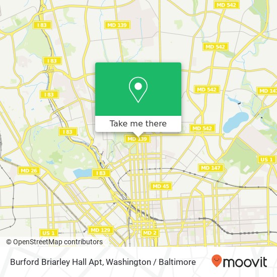 Mapa de Burford Briarley Hall Apt, 3209 N Charles St