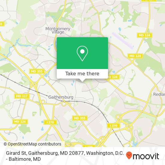Mapa de Girard St, Gaithersburg, MD 20877