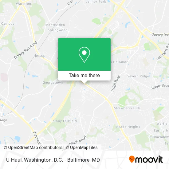 U-Haul map