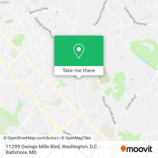 11299 Owings Mills Blvd map