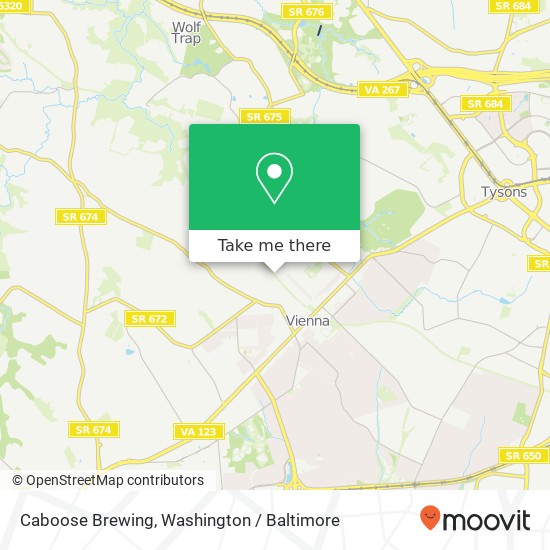 Mapa de Caboose Brewing, Vienna, VA 22180