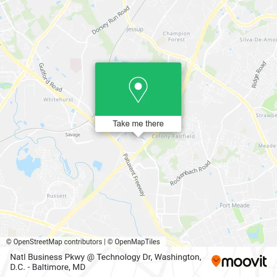 Natl Business Pkwy @ Technology Dr map