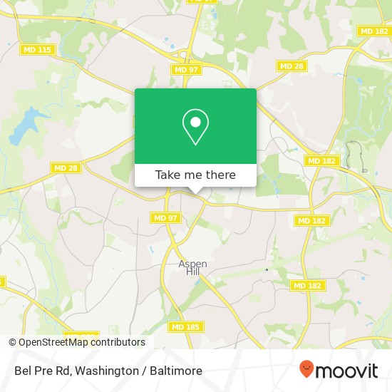 Mapa de Bel Pre Rd, Silver Spring, MD 20906