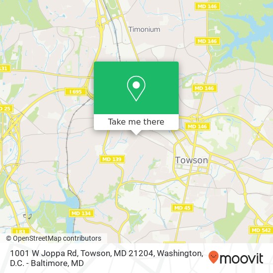 1001 W Joppa Rd, Towson, MD 21204 map