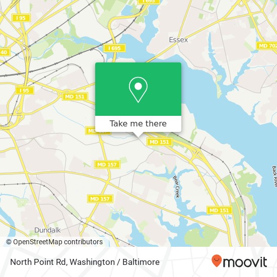 North Point Rd, Dundalk, MD 21222 map