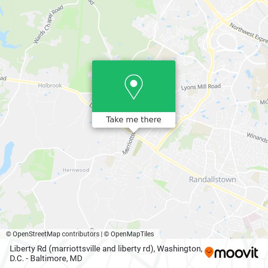 Liberty Rd (marriottsville and liberty rd) map