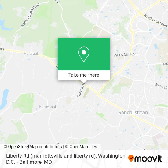 Liberty Rd (marriottsville and liberty rd) map