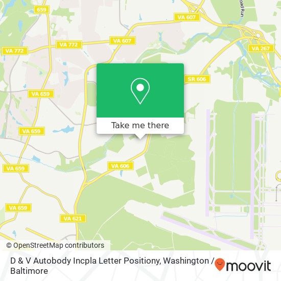 Mapa de D & V Autobody Incpla Letter Positiony, 23550 Overland Dr
