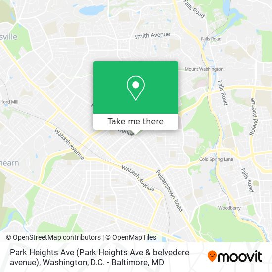 Mapa de Park Heights Ave (Park Heights Ave & belvedere avenue)