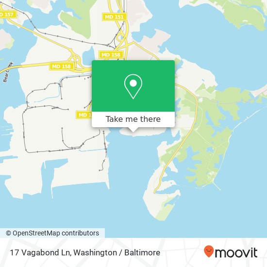 Mapa de 17 Vagabond Ln, Sparrows Point, MD 21219