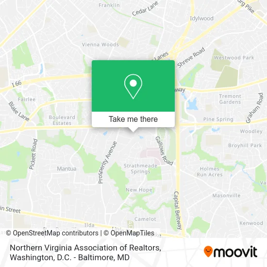 Mapa de Northern Virginia Association of Realtors