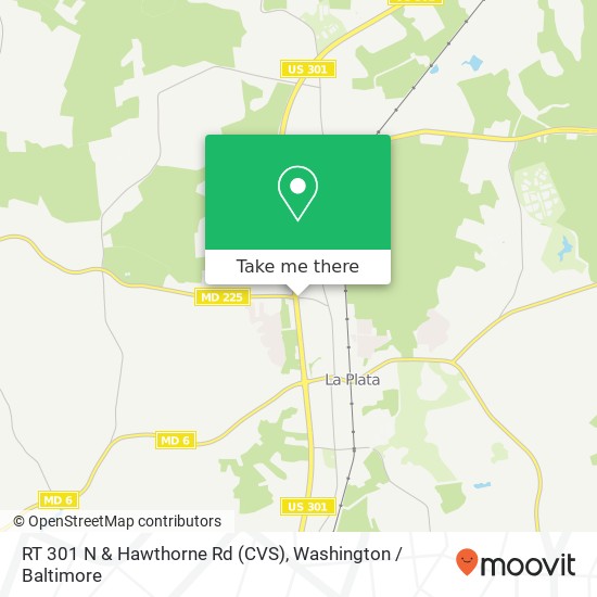 RT 301 N & Hawthorne Rd (CVS) map