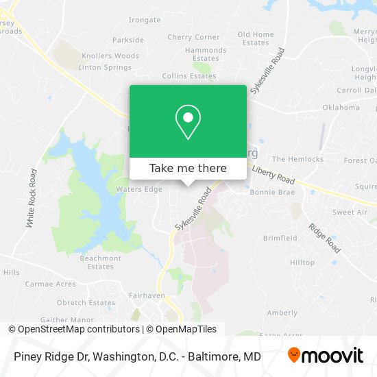 Piney Ridge Dr map